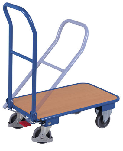 [sw-450.802] Opklapbare magazijnwagen - Variofit (720 x 450 mm , RAL 5010)