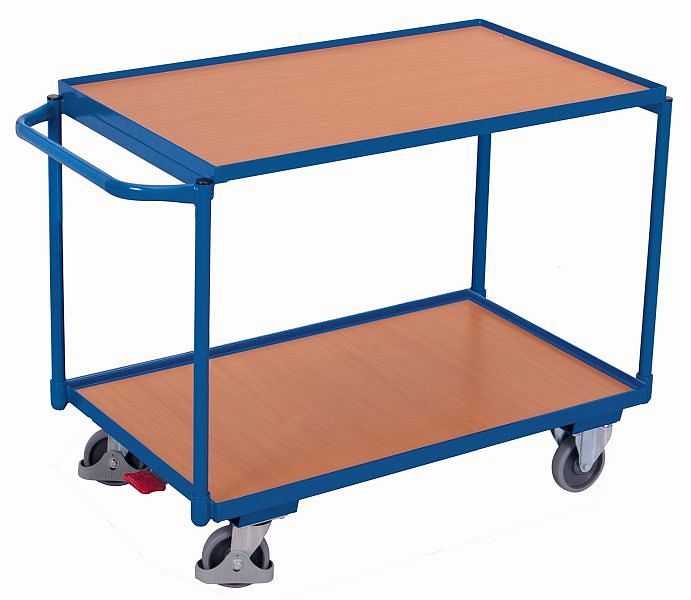 [sw‑500.501] Tafelwagen met 2 laadvlakken - Variofit (835 x 490 (mm), RAL 5010)
