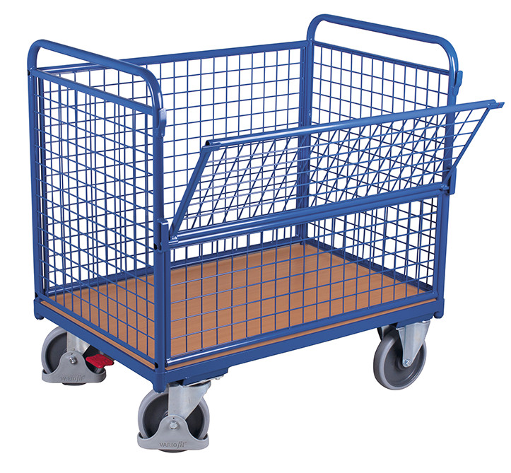 [sw-700.404] Bakwagen met gaas - Variofit (1000 X 650 mm, RAL 5010)