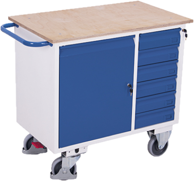 [sw-985.001] werkplaatswagen met 6 laden - Variofit (RAL 5010)