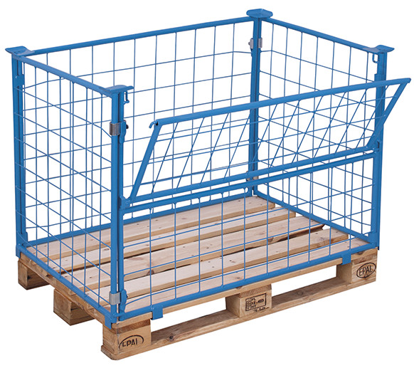 [pa-080.027] opzetwanden voor palletten Type 64 - Variofit (RAL 5010, 800 mm)