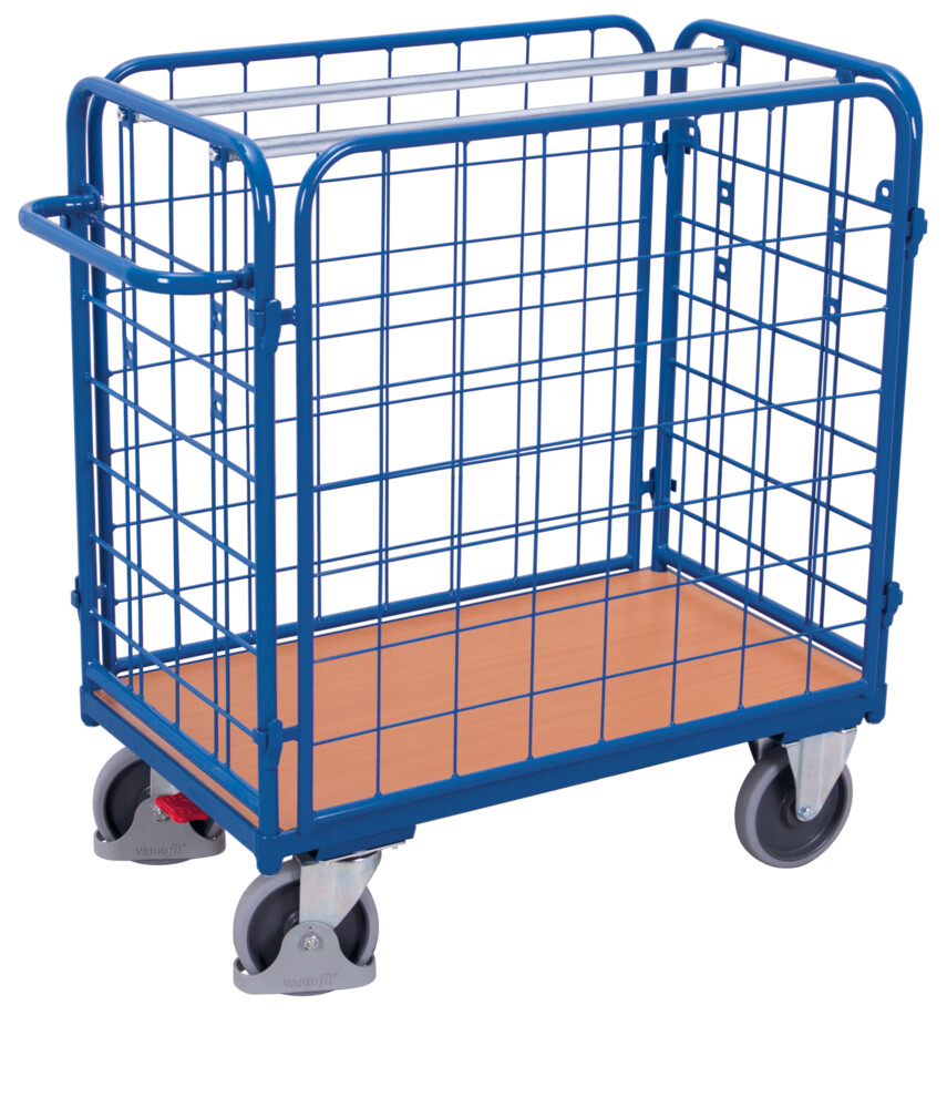 [sw-500.420] Vierzijdige lage pakketwagen - Variofit (850 x 500 mm, RAL 5010)