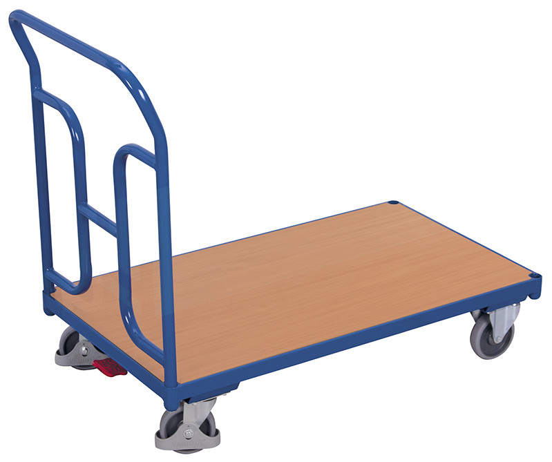 [sw-500.119] magazijnwagen met gebogen buizen - Variofit (880 x 500 mm, RAL 5010)