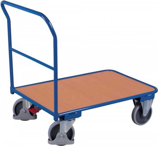 [sw-500.103] magazijnwagen met duwbeugel - Variofit (850 x 500 mm, RAL 5010)