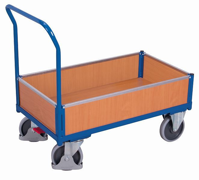 [sw-500.402] Bakwagen met houten wand - Variofit (860 x 450 mm, RAL 5010)