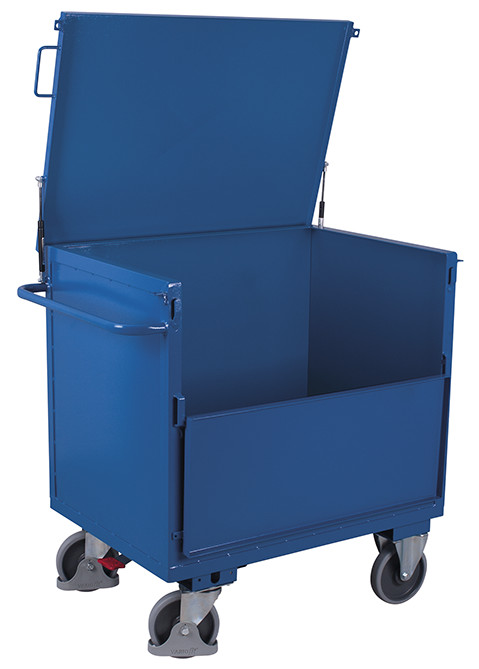 [sw-700.415] Stalen bakwagen met deksel, gelast - Variofit (990 x 690 mm, RAL 5010)