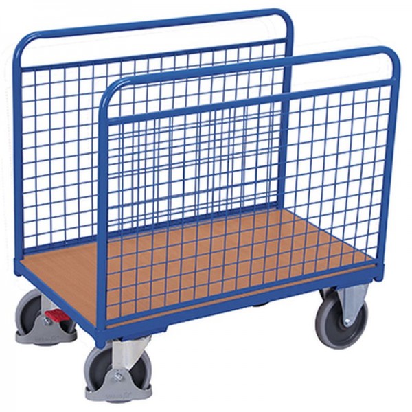 [sw-600.239] wagen met zijframe en zijkanten van gaas - Variofit (1060 x 540 mm, RAL 5010)