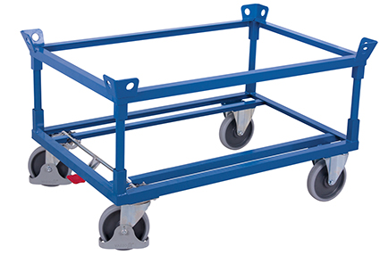 [sw-870.113] onderstel voor palletten met 2 stalen hoekframes - Variofit (810 x 610 mm, RAL 5010)