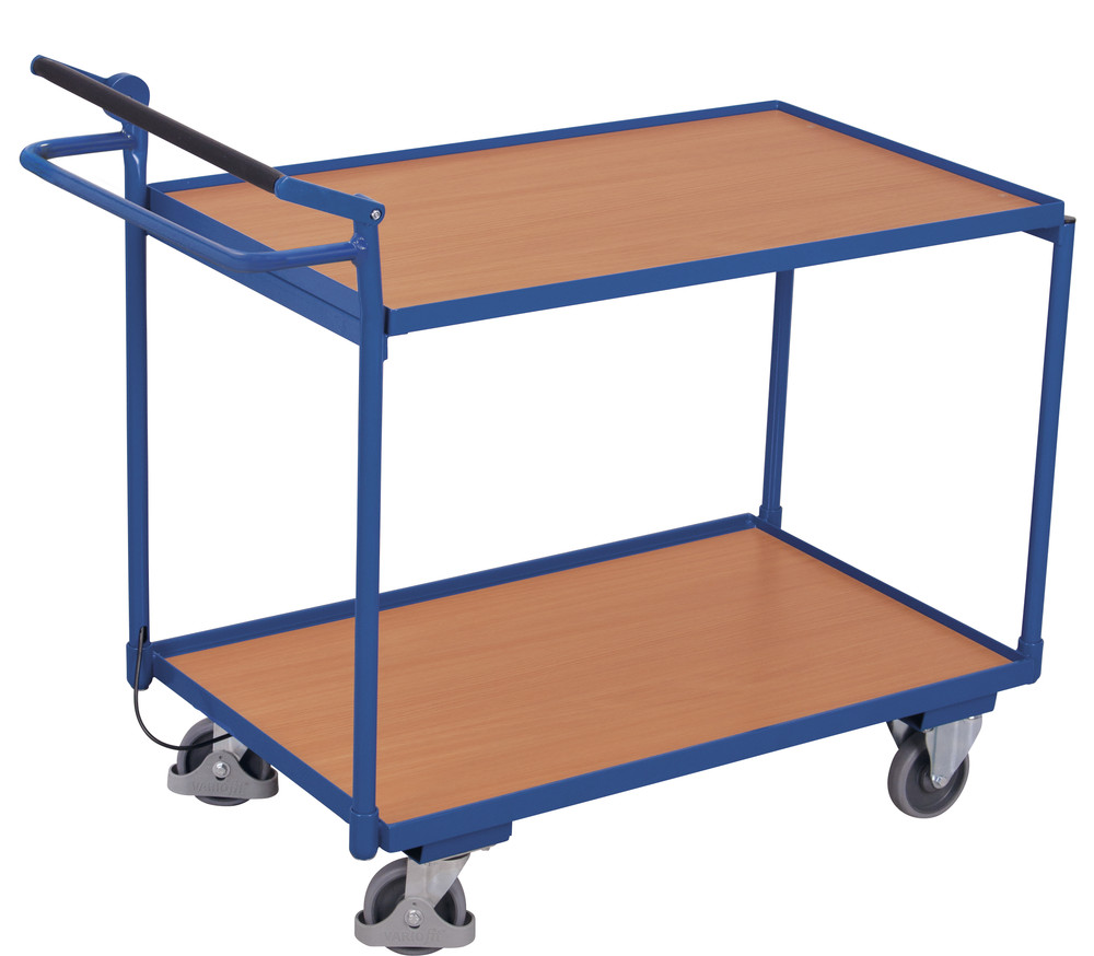 [sw-600.548] Tafelwagen met 2 laadvlakken en dodemansrem - Variofit (RAL 5010)