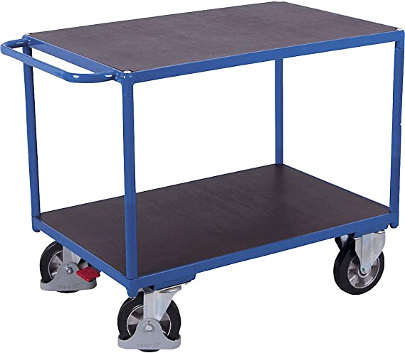 [sw-700.530] Zware tafelwagen met 2 laadvlakken - Variofit (995 x 700 mm, RAL 5010)