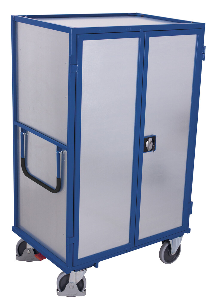 [sw-700.668] Gesloten etagewagen vast gelast uit zinkplaten - Variofit (1045 x 685 mm, RAL 5010)