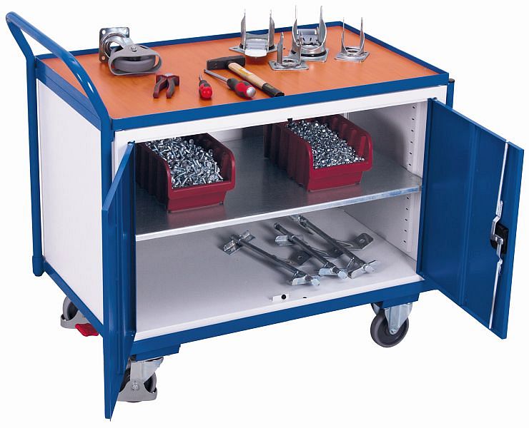 [sw-600.640] Werkplaatswagen met 1 laadvlak - Variofit (RAL 5010)