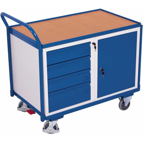 [sw-600.606] Werkplaatswagen met 1 laadvlak - Variofit (RAL 5010)