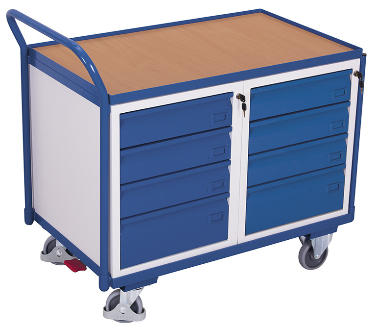 [sw-600.608] Werkplaatswagen met 1 laadvlak - Variofit (RAL 5010)