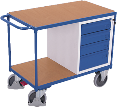 [sw-600.602] Zware werkplaatswagen met 2 laadvlakken - Variofit (RAL 5010)