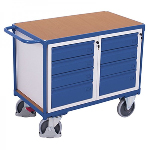 [SW-600.619] Zware werkplaatswagen met 1 laadvlak - Variofit (RAL 5010)