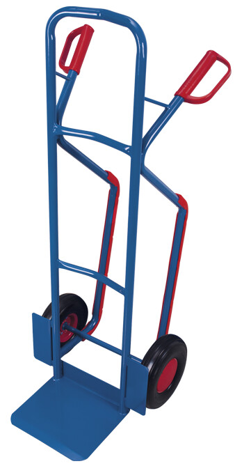 [sk‑710.014] Stalen steekwagen met lekvrije banden - Variofit (RAL 5010)