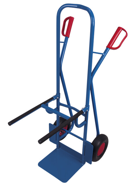 [sk‑710.028] Stoel steekwagen - Variofit (RAL 5010, Luchtbanden)
