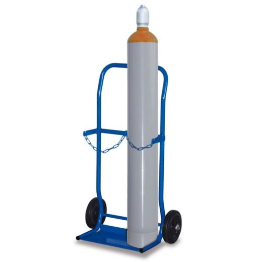 [fk‑1000] Stalen gasflessensteekwagen voor 2 stalen glasflessen van 10 l inhoud - Variofit (RAL 5010)