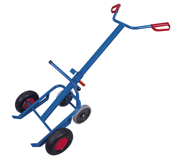 [zu‑3342] vatenwagen met 2 steunwielen - Variofit (RAL 5010, Luchtbanden)