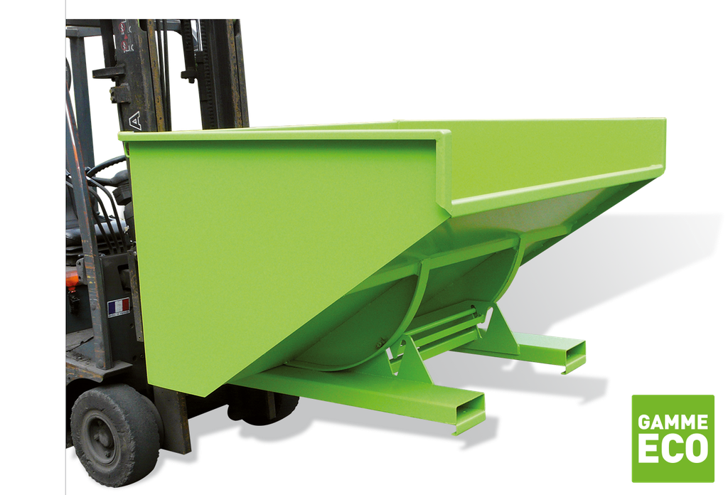 [XOP08123] Automatische Kantelbak (Low Cost - 1000Kg) - Goubard (Met wielen, 850)