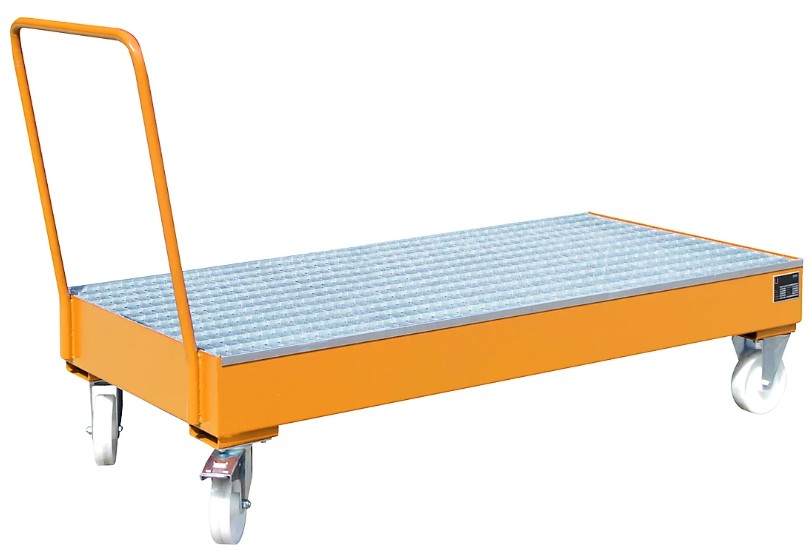 [4471-05-0000-1] Verrijdbare opvangbak 200L vaten (RAL 2000, 1)