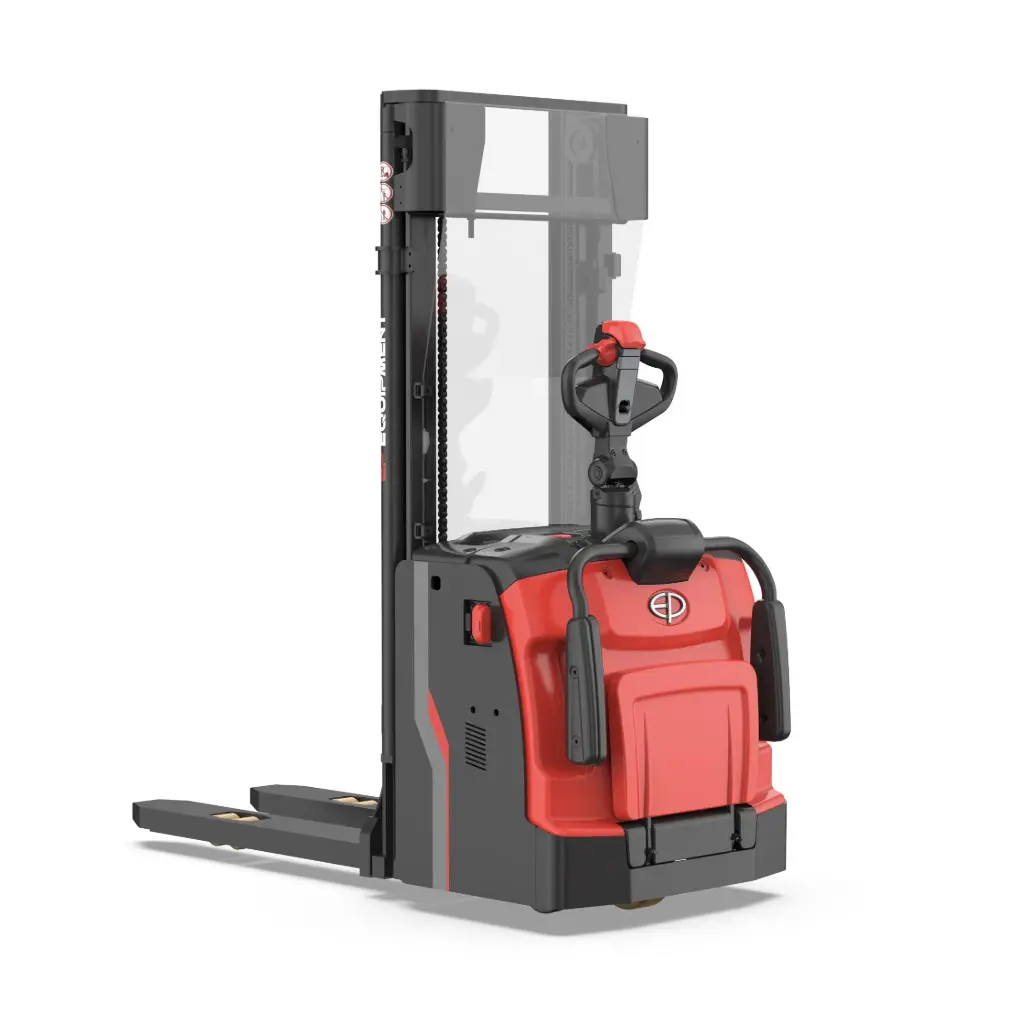 [RSL161i-1] Elektrische stapelaar met staanplatform en initiële heffing 1600 kg - EP Equipment RSL16i PRO (Li-Ion24V205Ah, Extern 50A, Duplex 3000mm)