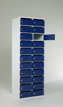 Postverdeelkast met 22 vakken, 400 mm, 2 -delig, 11 hoog