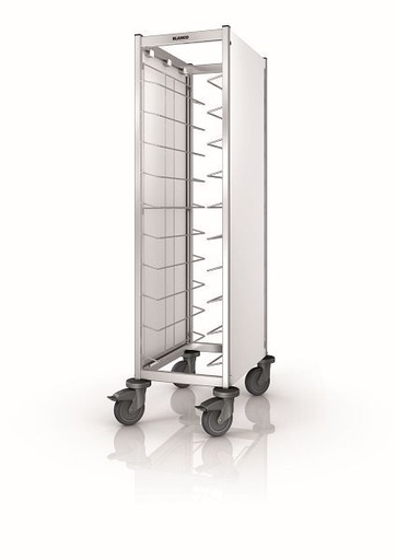 [574845] Plaat dienbladenafruimwagen Zijwandbekleding aan 2 zijden, gekleurd, signaalwit