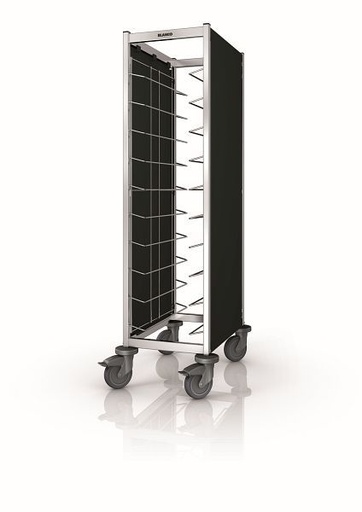 [574863] Plaat dienbladenafruimwagen Zijwandbekleding aan 2 zijden, gekleurd, grafietzwart