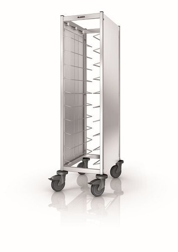 [378450] Plaat dienbladenafruimwagen Zijwandbetimmering aan 2 zijden, RVS