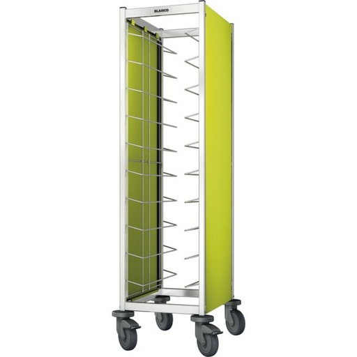 [378452] Plaat dienbladenafruimwagen Zijwandbetimmering aan 2 zijden, RVS