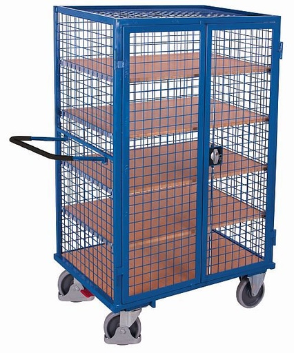 Etagewagen vast gelast met 5 legborden - Variofit