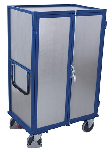 Gesloten etagewagen vast gelast, zonder legborden - Variofit